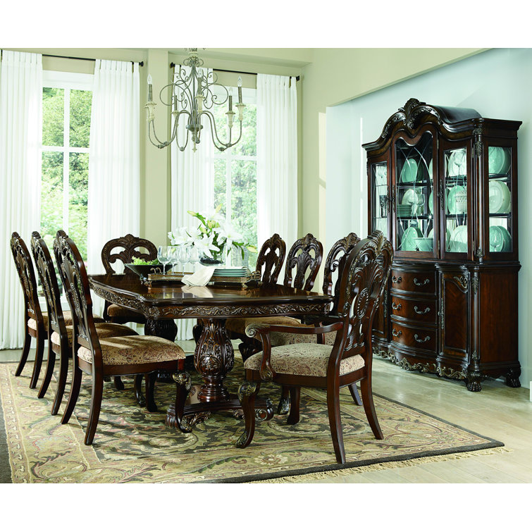 Lark Manor Ceja 86'' Extendable Pedestal Dining Table & Reviews Wayfair